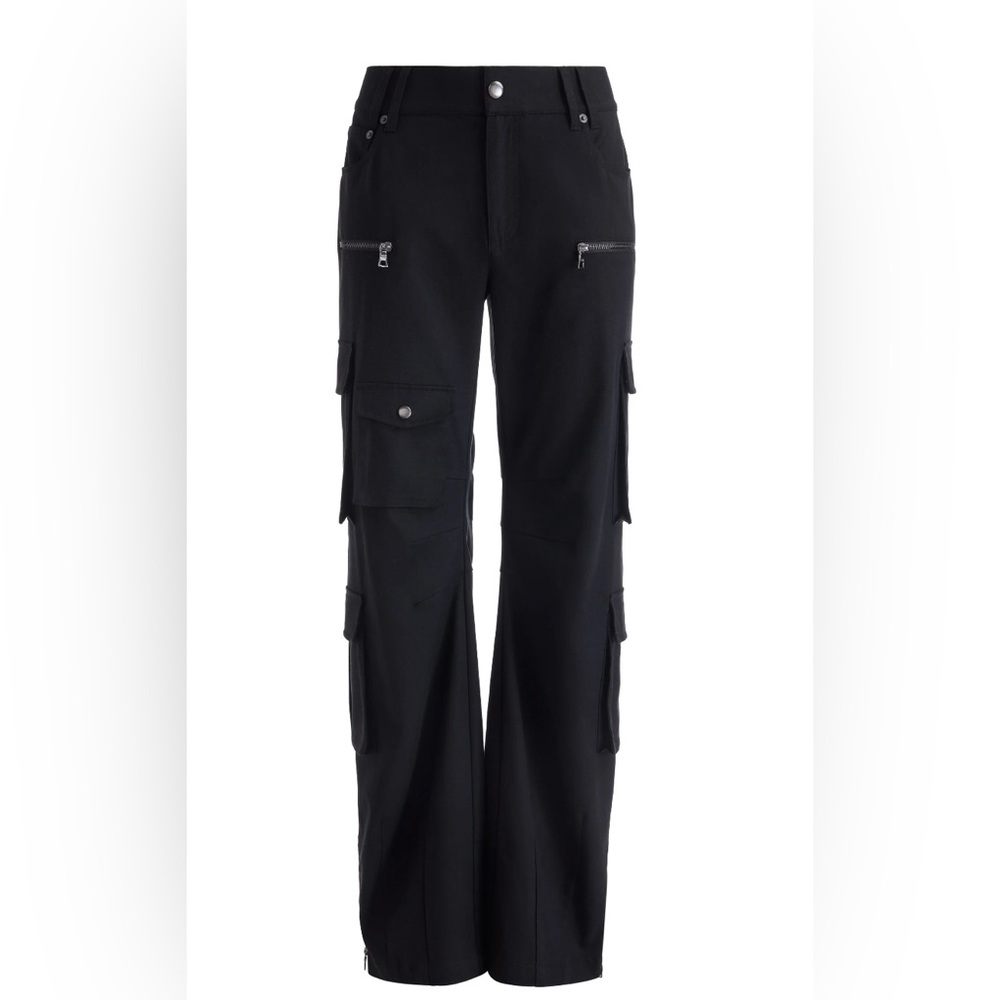 🆕 Alice + Olivia AKERS OVERSIZED CARGO PANT COLOR Black Sz 6 - Picture 6 of 16